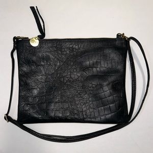 VASH clutch/crossbody black leather bag